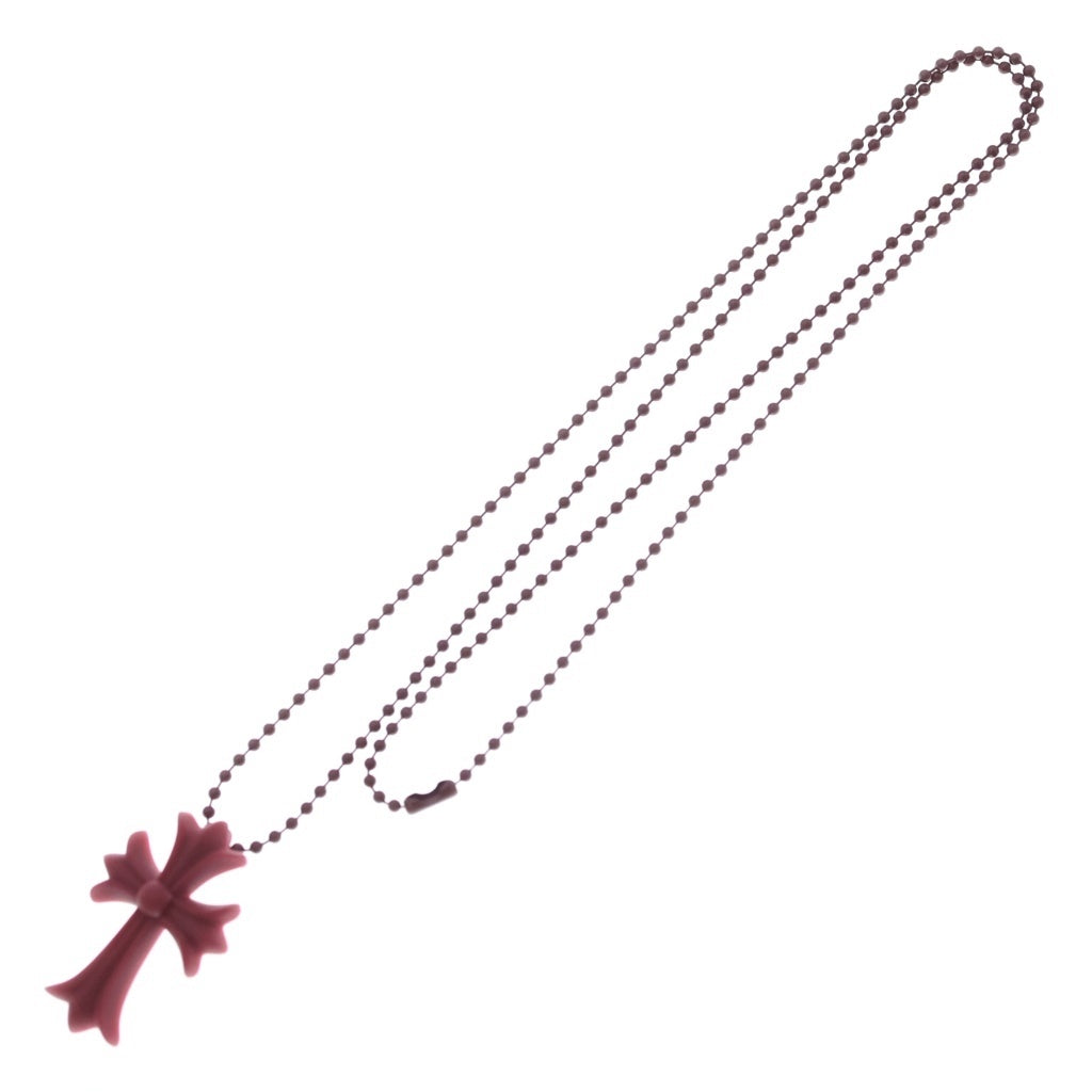 CHROME HEARTS(クロムハーツ) RUBBER CH CRS SML ラバースモールCHクロス ネックレス ボルドー