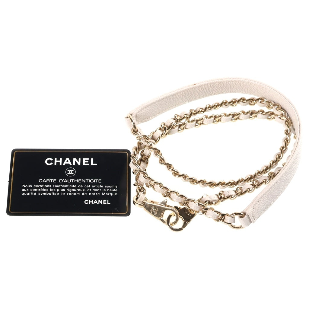 CHANEL(シャネル) ココハンドル 2WAYハンドバッグ チェーンショルダーバッグ ライトグレー キャビアスキン A92990 27番台 ゴールド金具 レディース