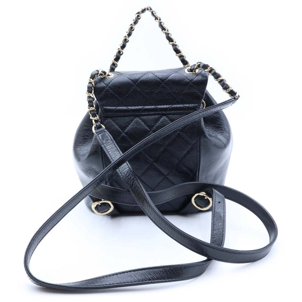 CHANEL(シャネル) マトラッセ スモール バックパック リュック レザー ココマーク ブラック AS2908 レディース