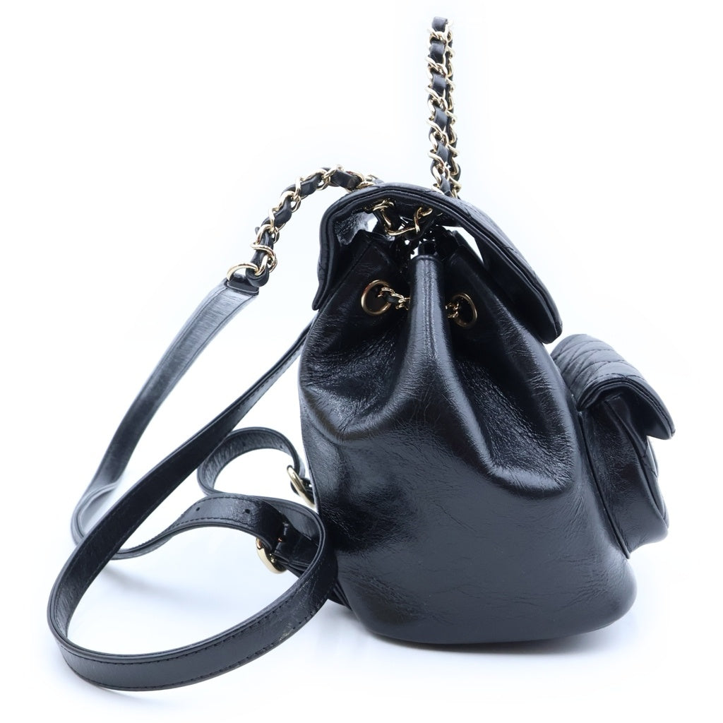 CHANEL(シャネル) マトラッセ スモール バックパック リュック レザー ココマーク ブラック AS2908 レディース