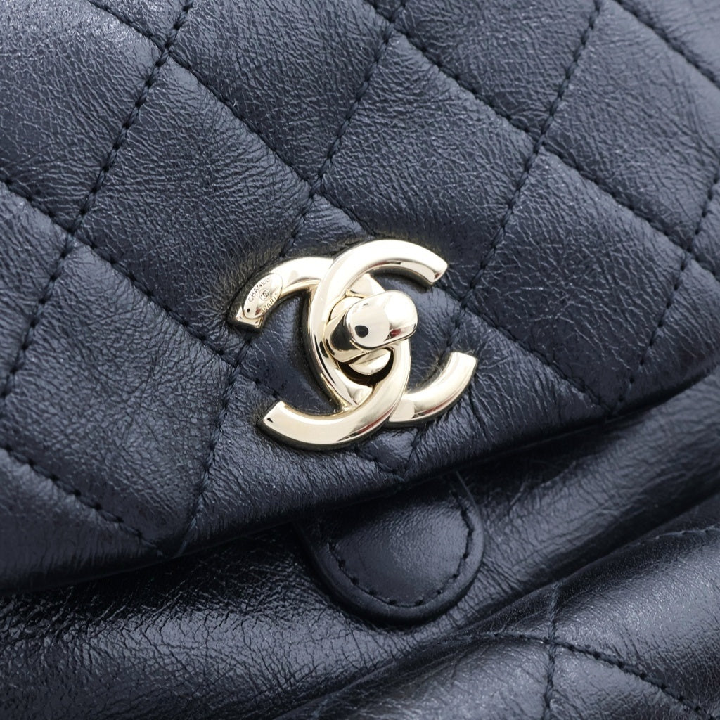 CHANEL(シャネル) マトラッセ スモール バックパック リュック レザー ココマーク ブラック AS2908 レディース