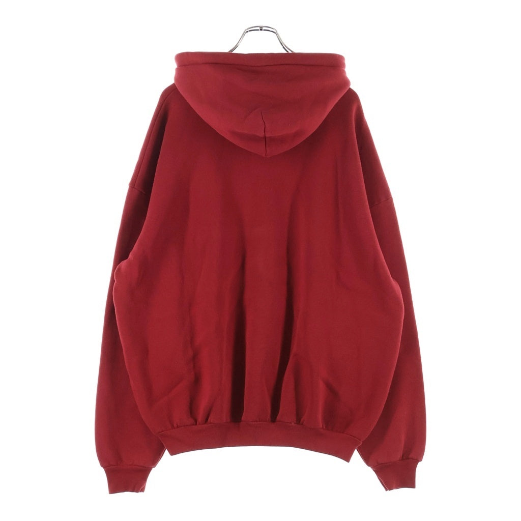 BALENCIAGA(バレンシアガ) 18AW BBロゴプリント オーバーサイズ スウェットプルオーバーパーカー ワインレッド 556111 TDV04