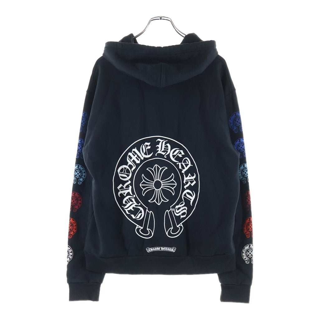 CHROME HEARTS(クロムハーツ) SWTSHRT PLVR マルチホースシュープリント スウェットプルオーバーパーカー ブラック