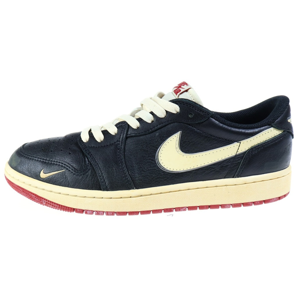 NIKE(ナイキ) ×NIGEL SYLVESTER AIR JORDAN 1 RETRO LW OG IB8958-001 ナイジェルシルベスター エアジョーダン1 ローカットスニーカー ブラック/セイル US9.5/27.5cm