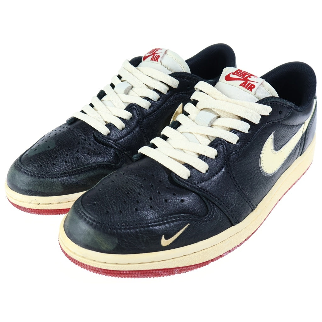 NIKE(ナイキ) ×NIGEL SYLVESTER AIR JORDAN 1 RETRO LW OG IB8958-001 ナイジェルシルベスター エアジョーダン1 ローカットスニーカー ブラック/セイル US9.5/27.5cm