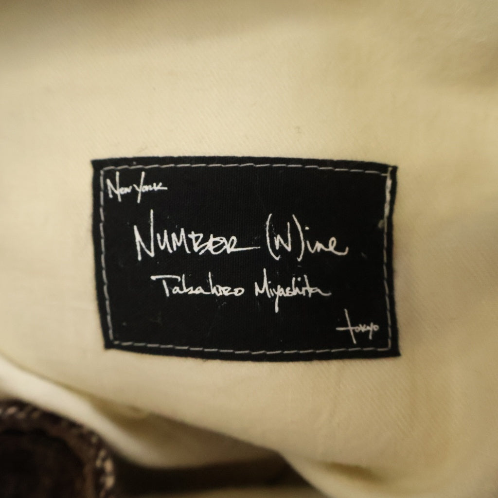 NUMBER (N)INE(ナンバーナイン) 09AW A CLOSED FEELING期 装飾 ウール 七分丈パンツ ブラウン F09-NP001B