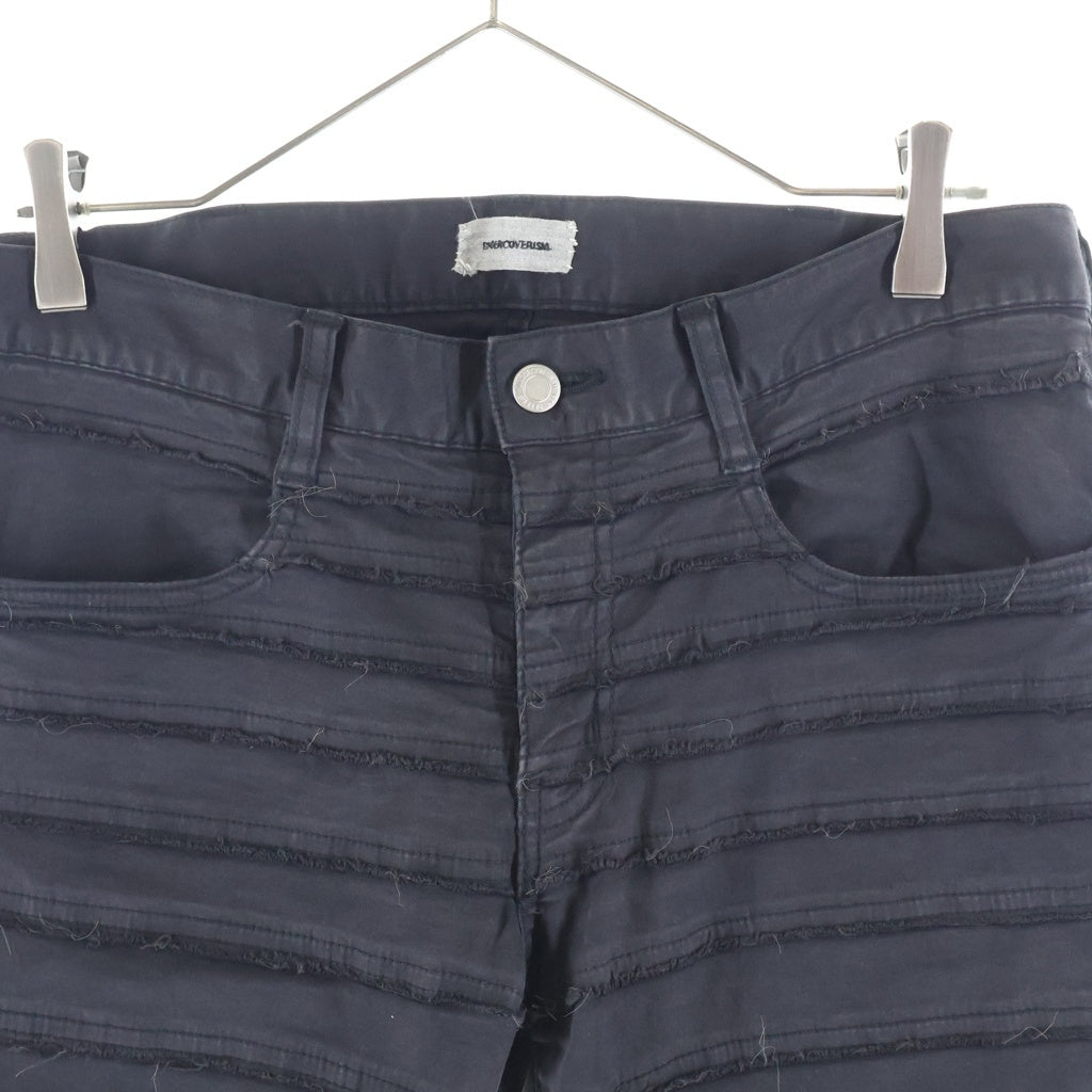 UNDERCOVERISM(アンダーカバイズム) 13AW ナトミッククチュール期 ハギパンツ クラッシュ加工スリムパンツ ブラック L4504-2