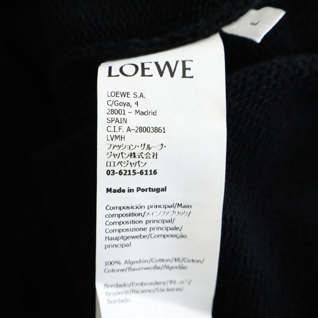 LOEWE(ロエベ) 刺繍ロゴ レギュラーフィット スウェットクルーネックシャツ トレーナー ブラック H526Y24J26