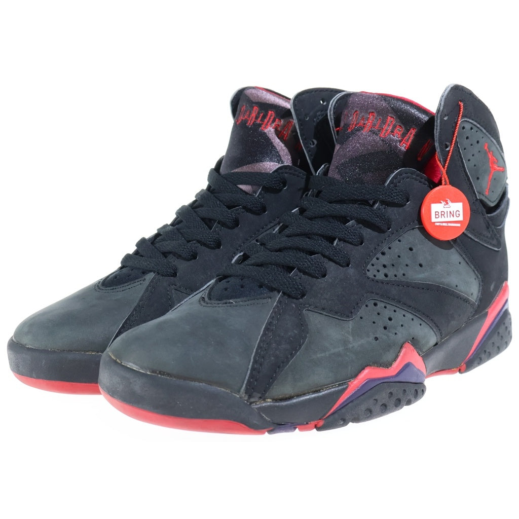 NIKE(ナイキ) 【1992年製 観賞用】AIR JORDAN 7 OG RAPTORS 130014-060 エアジョーダン7 ラプターズ ハイカットスニーカー ブラック/レッド US8.5/26.5cm
