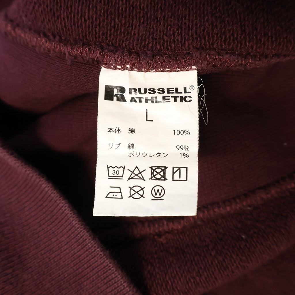 NEIGHBORHOOD(ネイバーフッド) ×RUSSEL ATHLETIC ラッセルアスレチック プリントロゴ スウェットクルーネックシャツ トレーナー バーガンディー