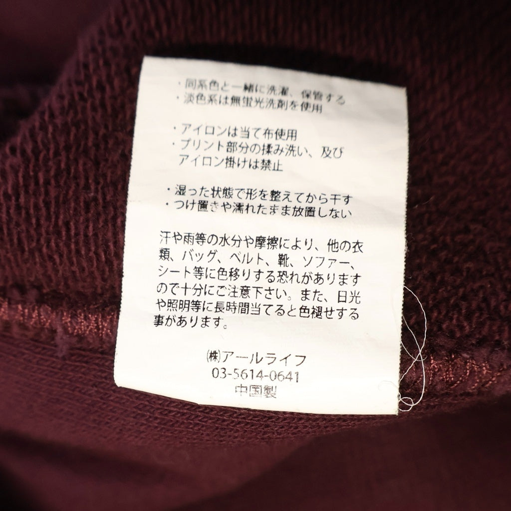 NEIGHBORHOOD(ネイバーフッド) ×RUSSEL ATHLETIC ラッセルアスレチック プリントロゴ スウェットクルーネックシャツ トレーナー バーガンディー