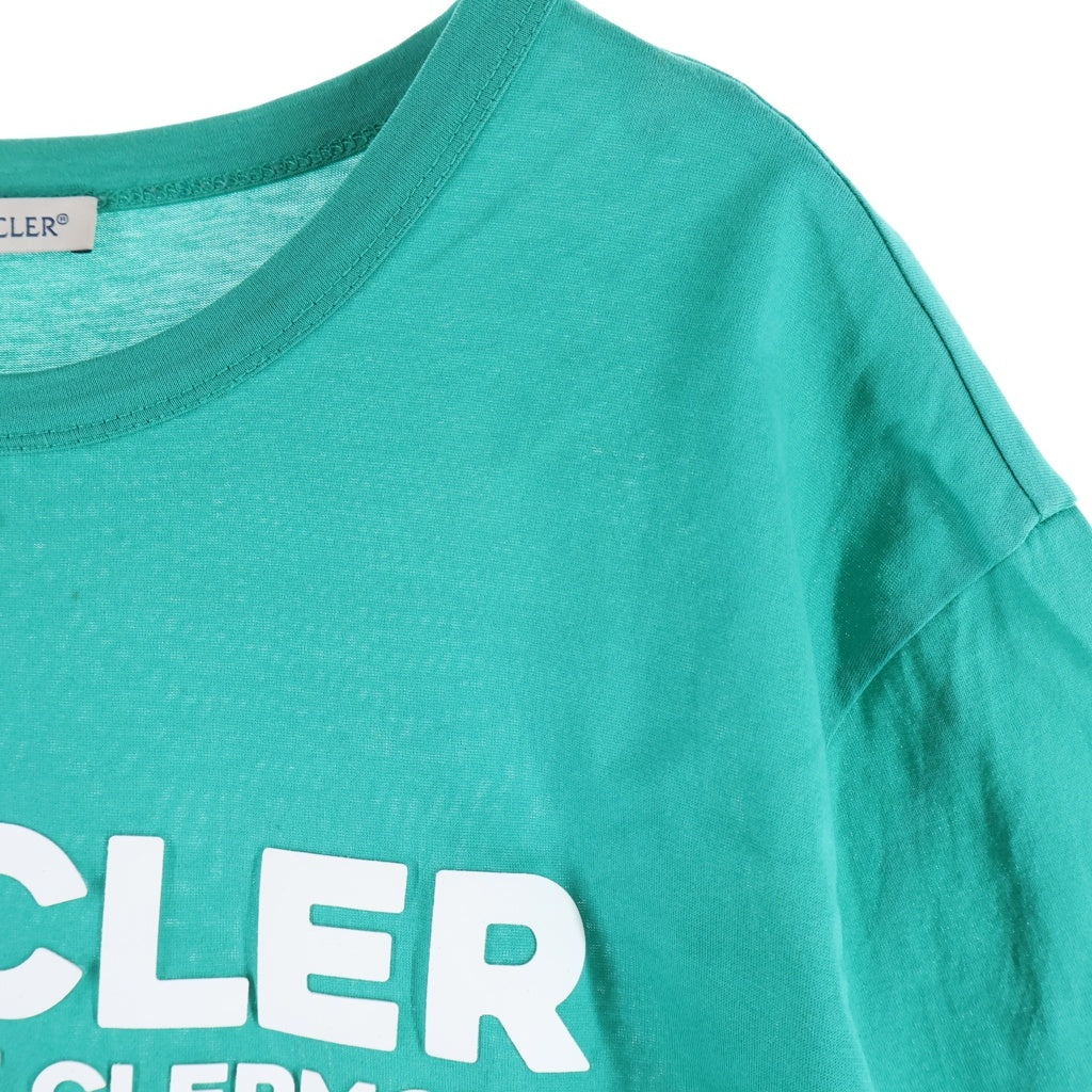 MONCLER(モンクレール) MAGLIA T-SHIRT ラバーロゴ 半袖Tシャツ カットソー グリーン G10918C7D910