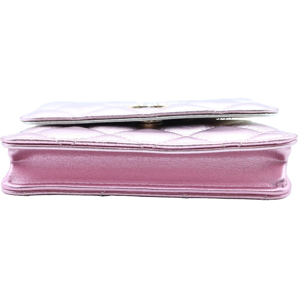 CHANEL(シャネル) ココパンク フラップ ベルトウエストバッグ ボディバッグ ショルダーバッグ メタリックピンク ラムスキン 31番台 ゴールド金具 レディース