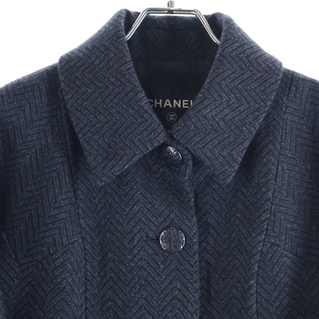 CHANEL(シャネル) ロング コート ヘリンボーン グレー P59659V34970 レディース