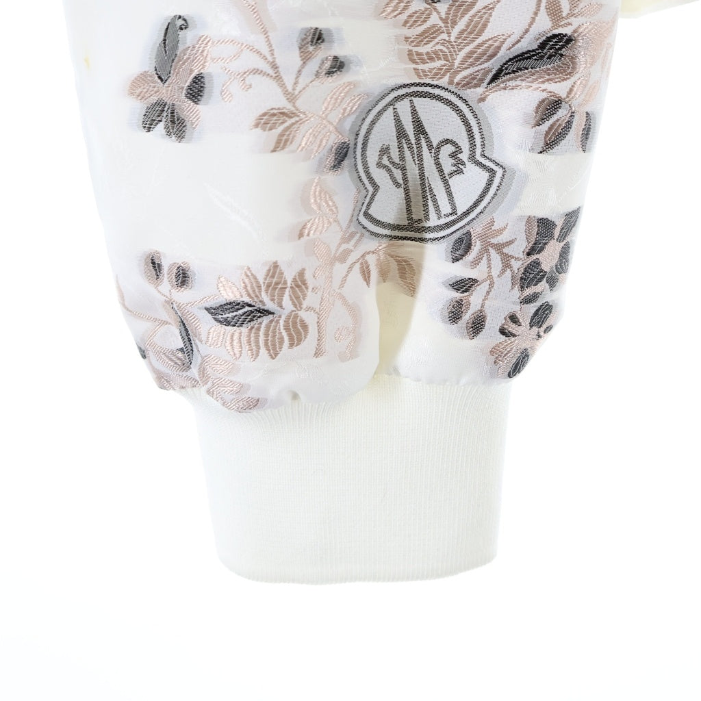 MONCLER(モンクレール) ジップアップジャケット ホワイト フラワーモチーフ レディース D11934513605
