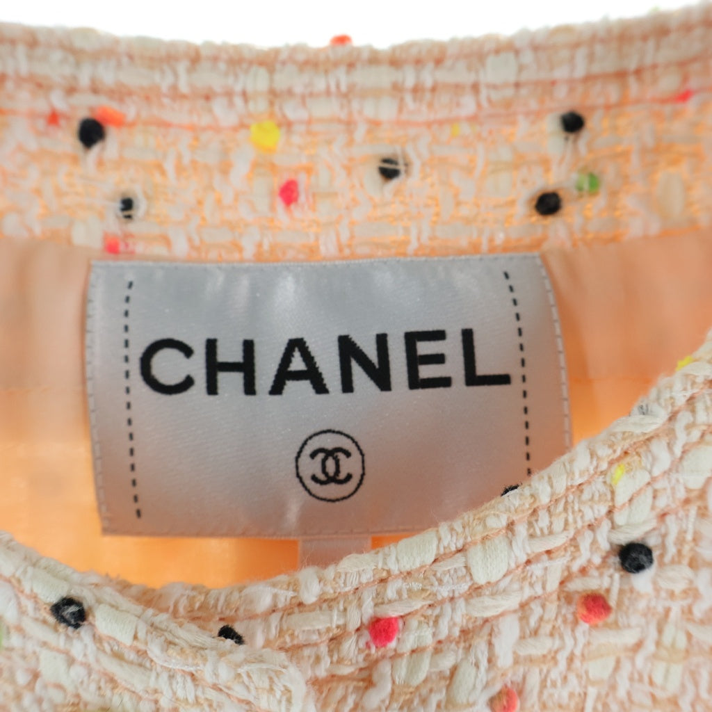 CHANEL(シャネル) ドット ツイードジャケット ピンク レディース P61320V46591