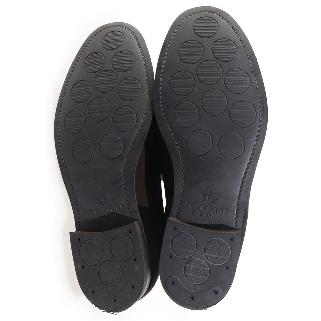 Crockett&Jones(クロケットアンドジョーンズ) FENTON フェントン スエードレザー ホースビット ローカットシューズ ローファー ブラウン 20310A