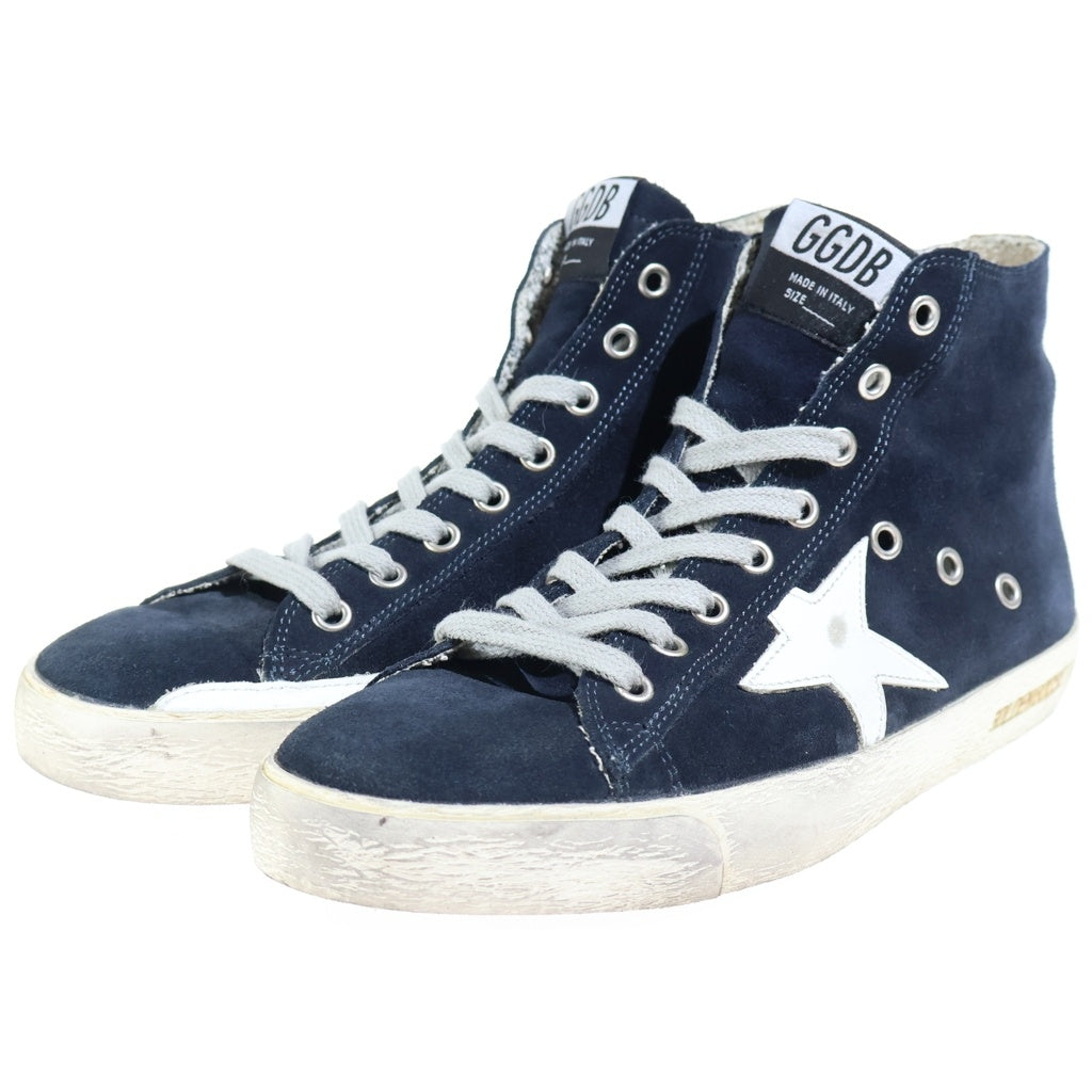 GOLDEN GOOSE DELUXE BRAND(ゴールデングースデラックスブランド) FRANCY フランシー ハイカットスニーカー シューズ スエード ブラック GMF00113.F000322.50517