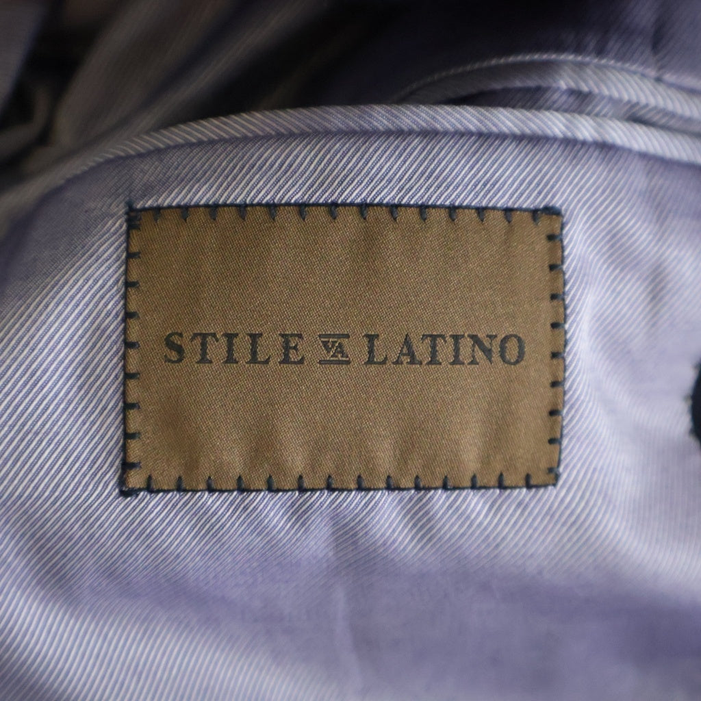 STILE LATINO(スティレラティーノ) IPBRANDO ウール ダブルブレスト トレンチコート ネイビー IPM12103