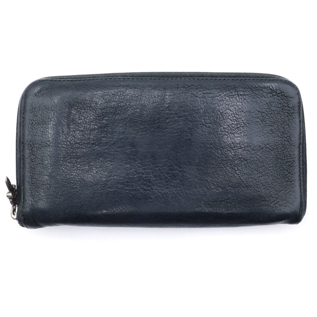 CHROME HEARTS(クロムハーツ) REC F ZIP 3クロス ラウンドジップレザーウォレット 財布 ブラック