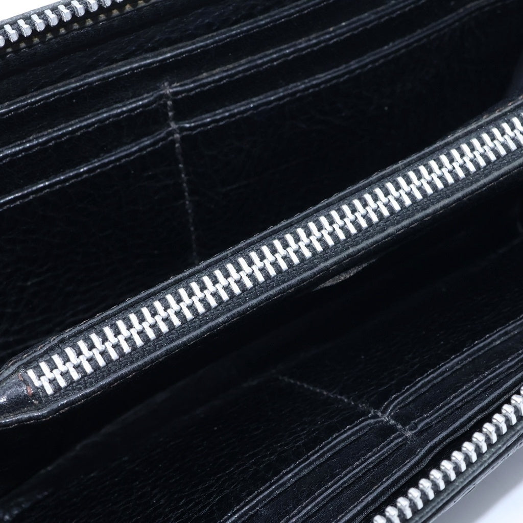 CHROME HEARTS(クロムハーツ) REC F ZIP 3クロス ラウンドジップレザーウォレット 財布 ブラック