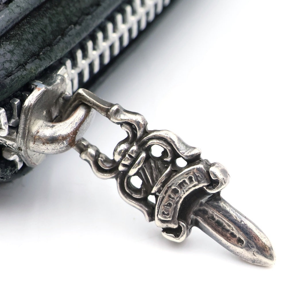CHROME HEARTS(クロムハーツ) REC F ZIP 3クロス ラウンドジップレザーウォレット 財布 ブラック