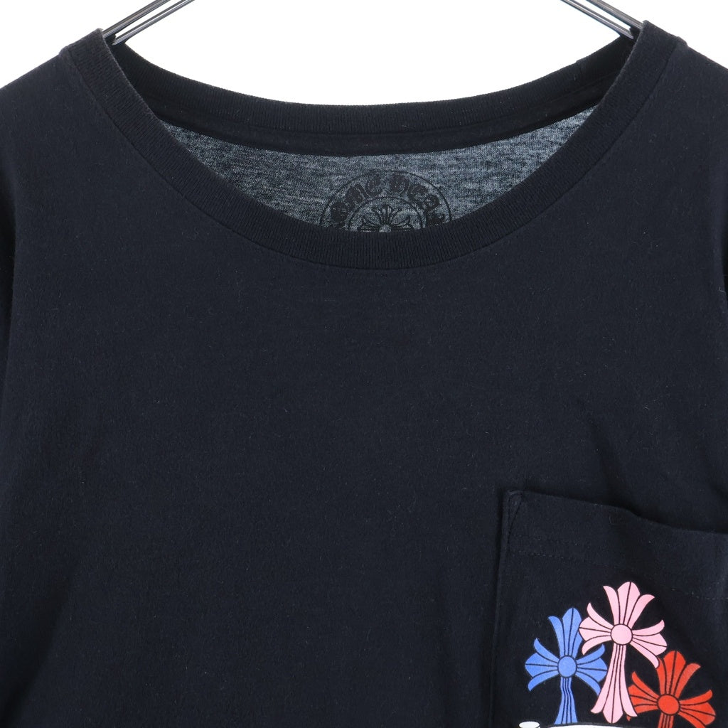 CHROME HEARTS(クロムハーツ) MLTCOL CEM CRS LS マルチセメタリークロスプリント長袖Tシャツ ブラック