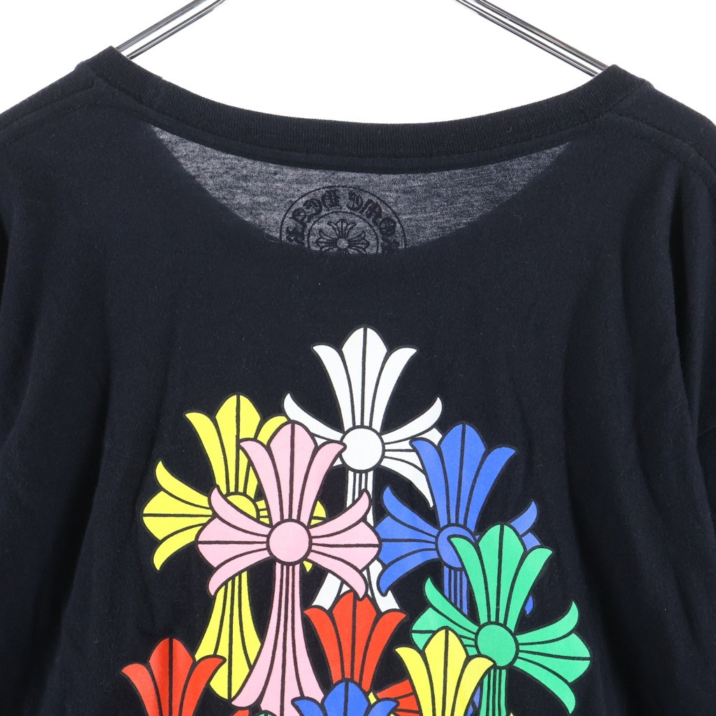 CHROME HEARTS(クロムハーツ) MLTCOL CEM CRS LS マルチセメタリークロスプリント長袖Tシャツ ブラック