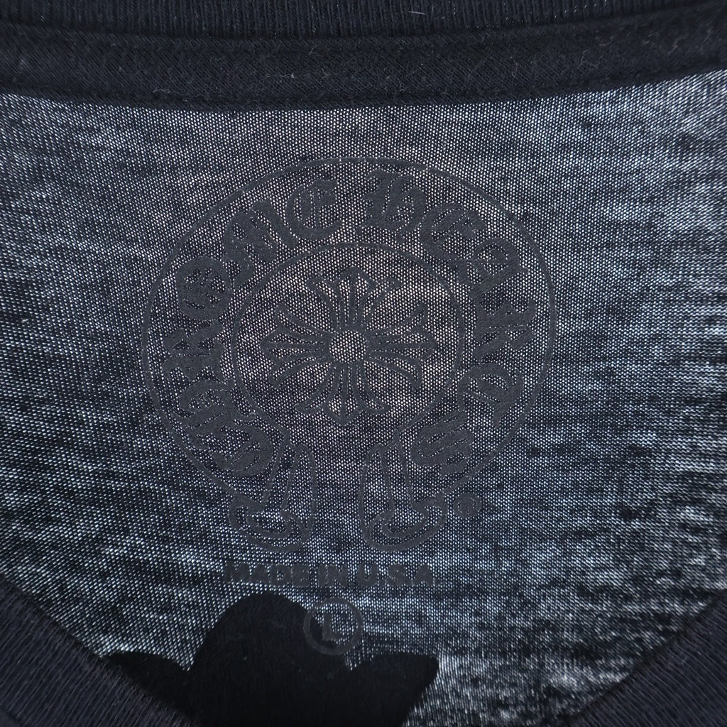 CHROME HEARTS(クロムハーツ) MLTCOL CEM CRS LS マルチセメタリークロスプリント長袖Tシャツ ブラック
