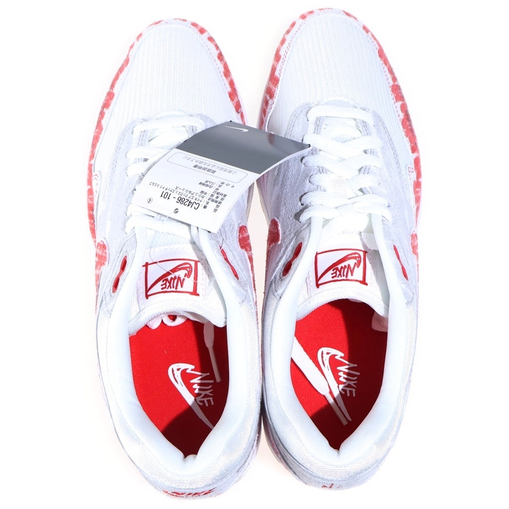 NIKE(ナイキ) AIR MAX 1 TINKER HATFIELD SKETCH TO SHELF エアマックス1 ティンカーハットフィールド スケッチトゥシェル ローカットスニーカー ホワイト/レッド US9.5/27.5cm CJ4286-101