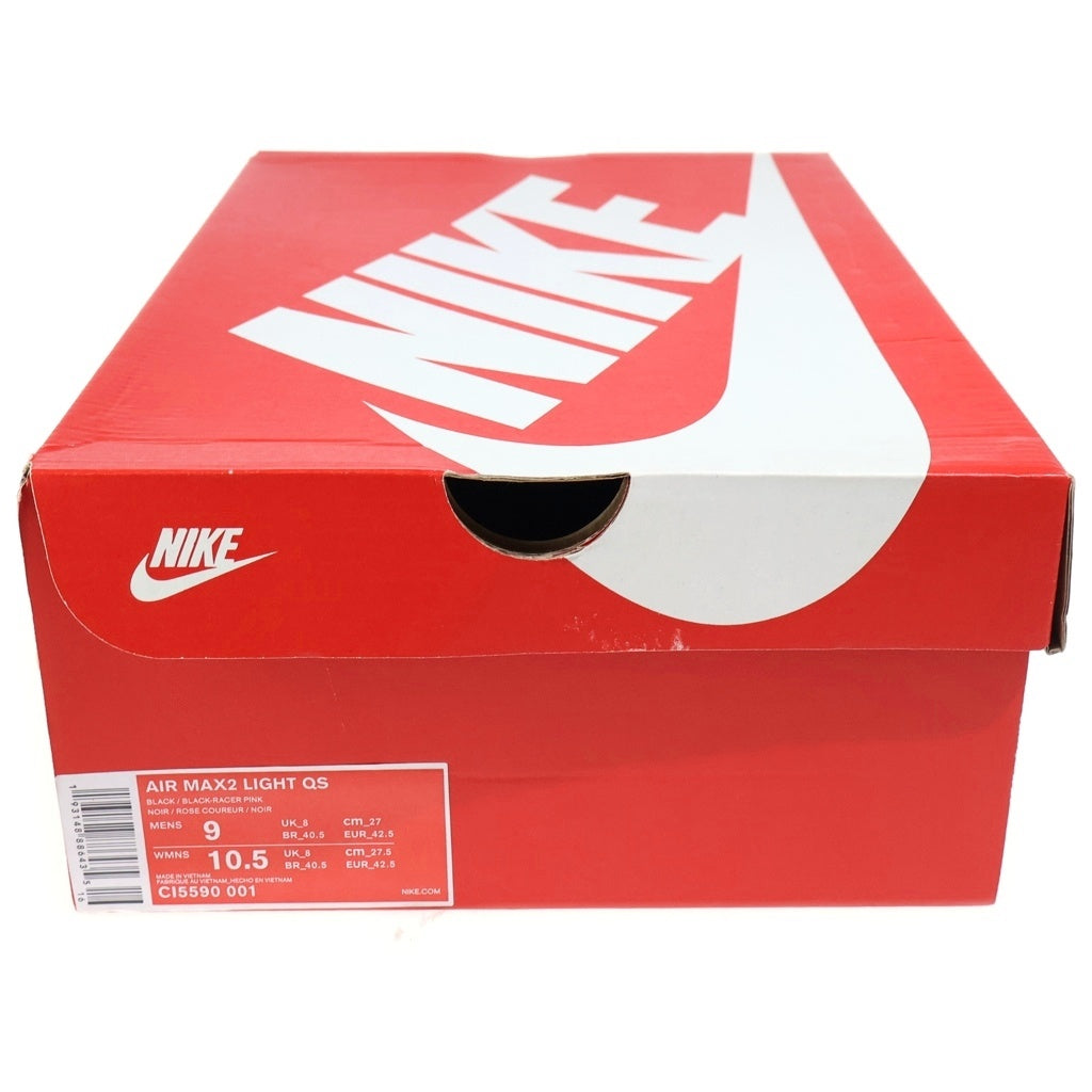 NIKE(ナイキ) ×ATMOS AIR MAX 2 LIGHT QS アトモス エアマックス2ライト ローカットスニーカー ブラック US9/27cm CI5590-001