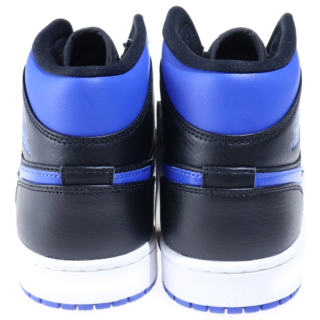 NIKE(ナイキ) AIR JORDAN 1 MID BLACK BLUE エアジョーダン1 ミッドカットスニーカー ブラック/ブルー US9.5/27.5cm 554724-068