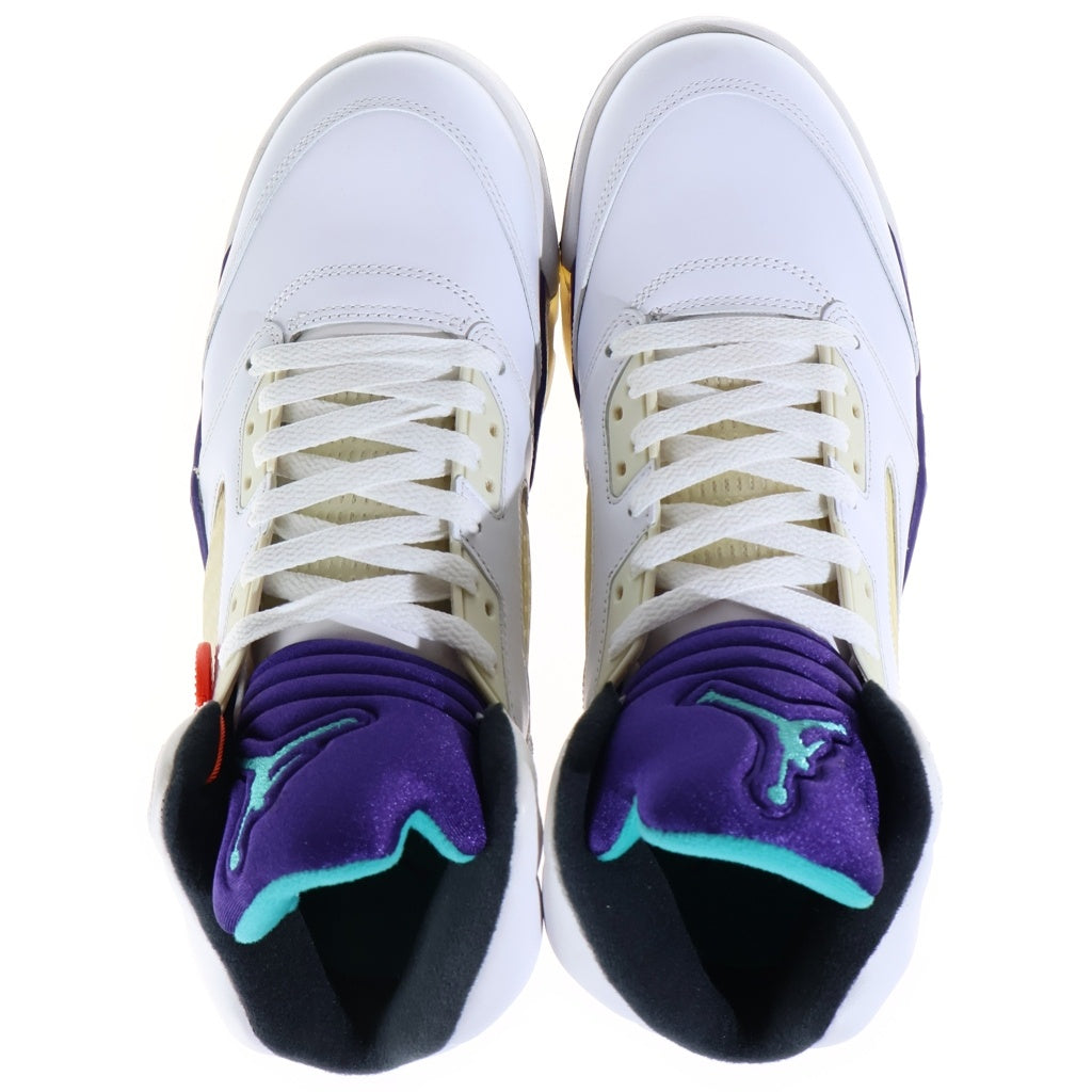 NIKE(ナイキ) 【2013年製 観賞用】AIR JORDAN 5 RETRO GRAPE エアジョーダン5 グレープ ハイカットスニーカー ホワイト/パープル US10.5/28.5cm 136027-108