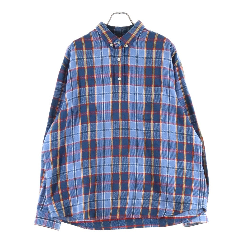 SUPREME(シュプリーム) 23SS Pullover Plaid Flannel Shirt プルオーバー フランネル長袖シャツ ブルー