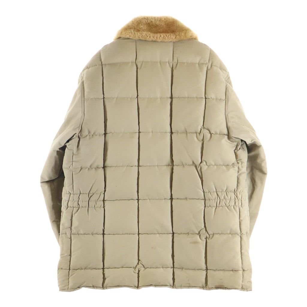 Eddie Bauer(エディバウワー) 60S VINATGE 襟ファー付き ダウンジャケット 日の出タグ ベージュ