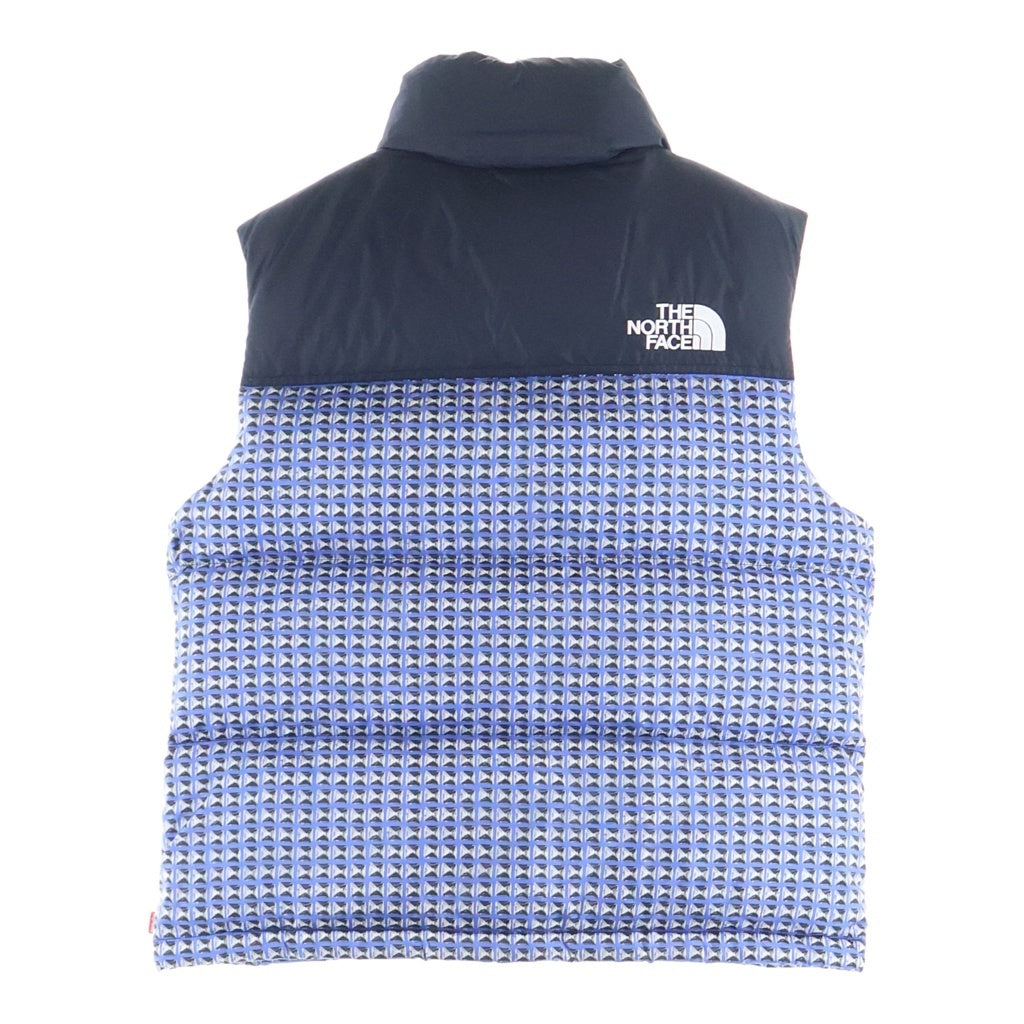 SUPREME(シュプリーム) 21SS ×THE NORTH FACE Studded Nuptse Vest ザノースフェイス スタッデッド ヌプシベスト ダウンベスト ブラック/ブルー ND42102I