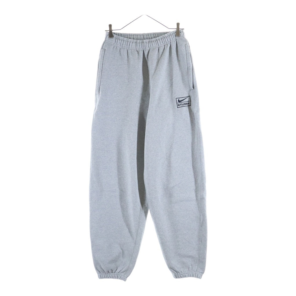 NIKE(ナイキ) ×STUSSY Fleece Pants ステューシー 刺繍ロゴ フリースパンツ スウェット グレー DO9340-063