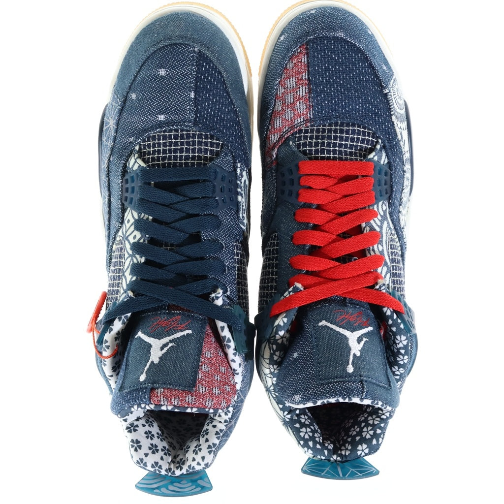NIKE(ナイキ) AIR JORDAN 4 RETRO SE SASHIKO DEEP OCEAN エアジョーダン4 レトロ 刺し子 ディープオーシャン マルチカラー US10/28cm CW0898-400