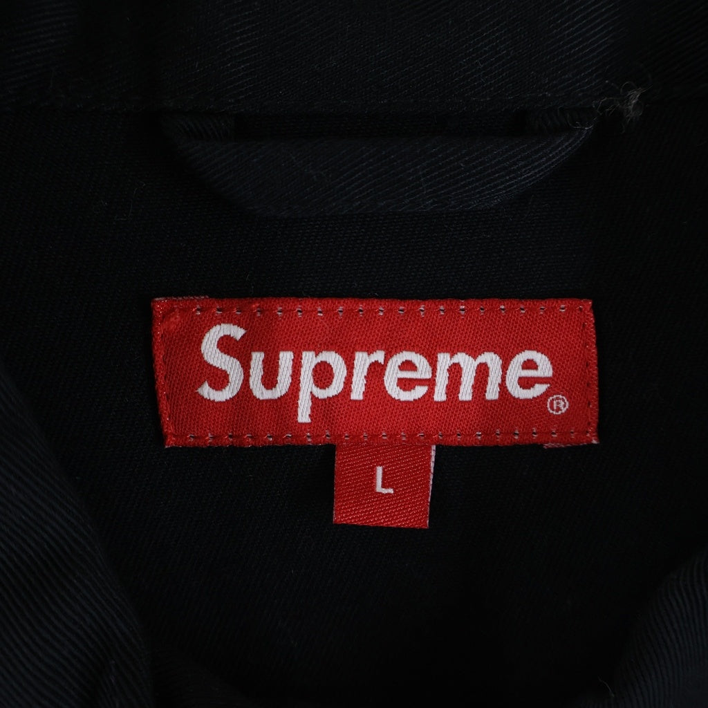 SUPREME(シュプリーム) 20AW ×ANTIHERO Snap Front Twill Jacket アンタイヒーロー バック刺繍ロゴ フロントスナップ ツイルジャケット ワークジャケット ブラック