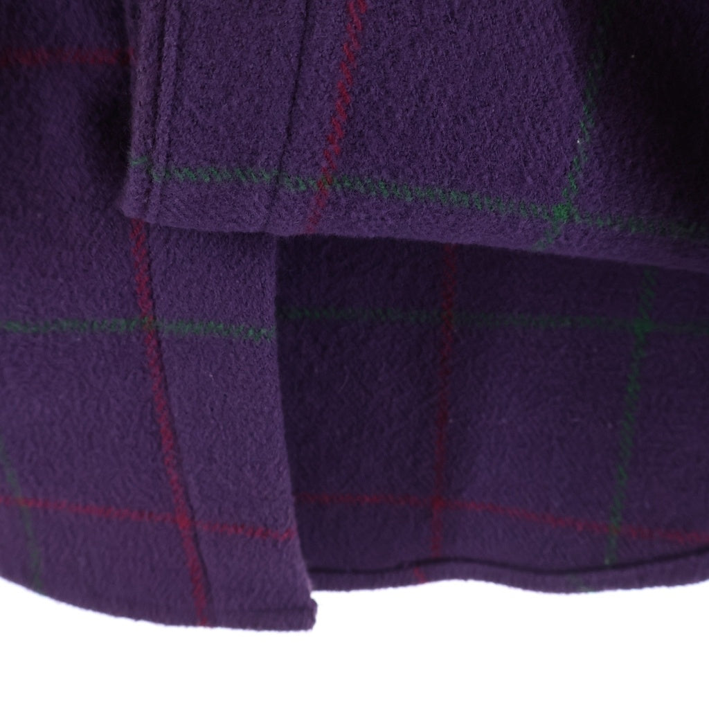 SUPREME(シュプリーム) 12AW Heavyweight Flnnel Windowpane Shirt ヘビーウェイトフランネル長袖シャツ パープル