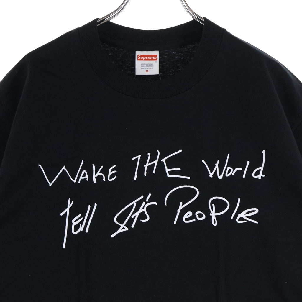 SUPREME(シュプリーム) 19SS Buju Banton Wake The World Tee ブジュバントン プリントロゴ 半袖Tシャツ カットソー ブラック