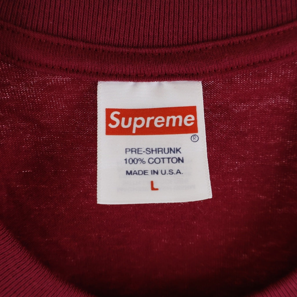 SUPREME(シュプリーム) 24SS Paris Tee パリ プリントロゴ 半袖Tシャツ カットソー レッド