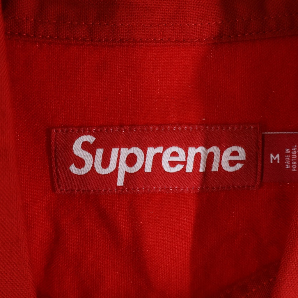 SUPREME(シュプリーム) 25SS Loose Fit Oxford S/S Shirt フロント刺繍ロゴ ルーズエンド オックスフォード半袖シャツ レッド