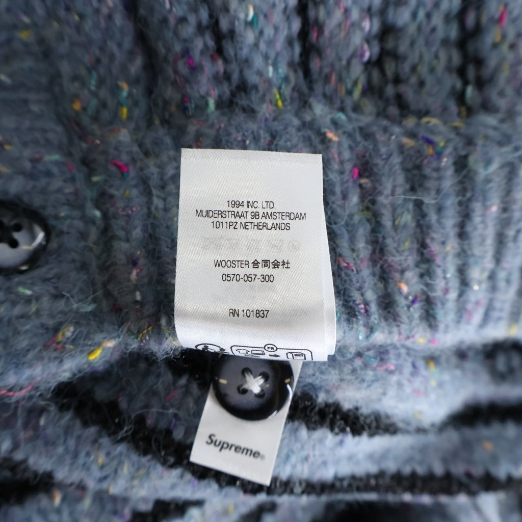 SUPREME(シュプリーム) 24SS Confetti Cardigan コンフェッティ アクリルニット カーディガン ライトブルー