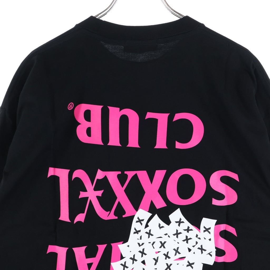 GOD SELECTION XXX(ゴッドセレクショントリプルエックス) 21SS ×ANTI SOCIAL CLUB アンチソーシャルソーシャルクラブ プリントロゴ 長袖Tシャツ カットソー ブラック GX-S21-ASLT-02