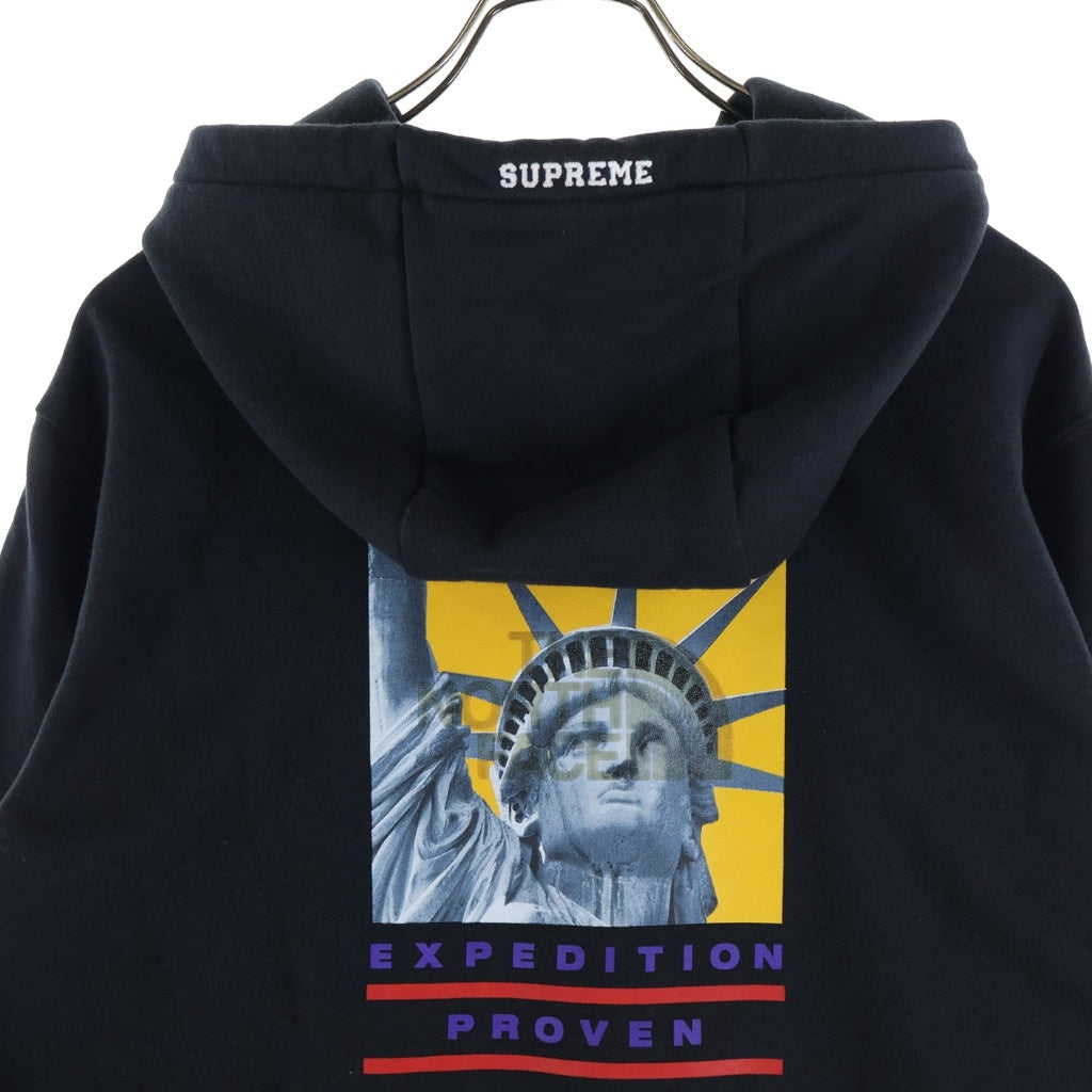 SUPREME(シュプリーム) 19AW ×THE NORTH FACE Statue of Liberty Hooded Sweatshirt 自由の女神 スウェットプルオーバーパーカー NT61906I