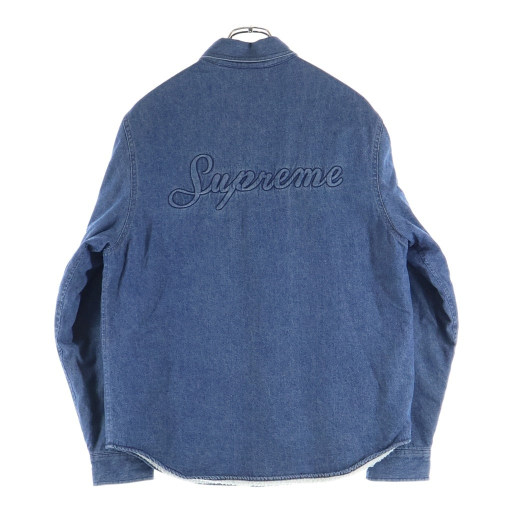 SUPREME(シュプリーム) 18AW Sherpa Lined Denim Shirt 裏地ボア シェルパラインドデニム長袖シャツ インディゴ
