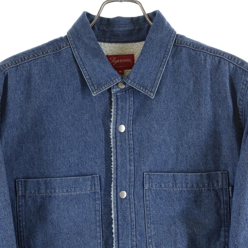 SUPREME(シュプリーム) 18AW Sherpa Lined Denim Shirt 裏地ボア シェルパラインドデニム長袖シャツ インディゴ