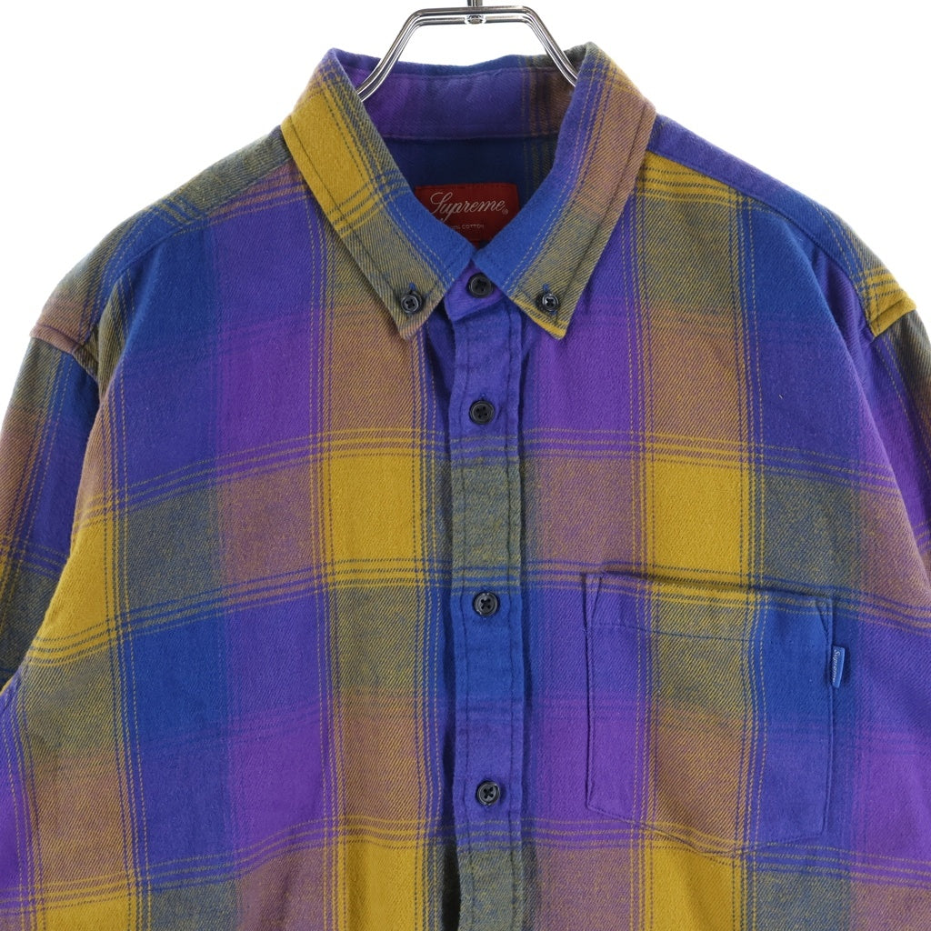 SUPREME(シュプリーム) 18AW Shadow Plaid Flannel Shirt シャドープレイド フランネル長袖シャツ マルチカラー