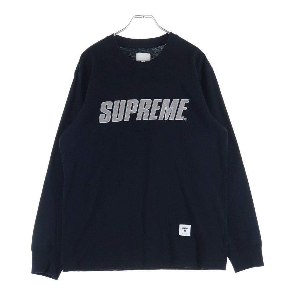 SUPREME(シュプリーム) 17AW Meatallic L/S Top メタリックロゴ 長袖Tシャツ カットソー ブラック